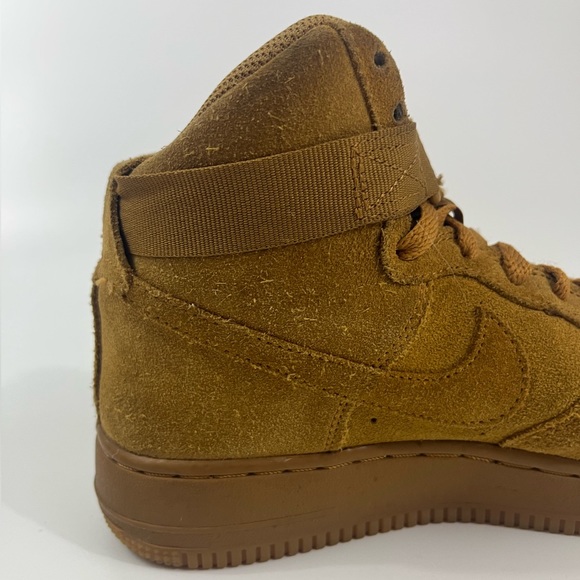 Nike AF1 Air Force 1 High LV8 Brown Suede High Top Sneakers Size 6 Y - Picture 9 of 13